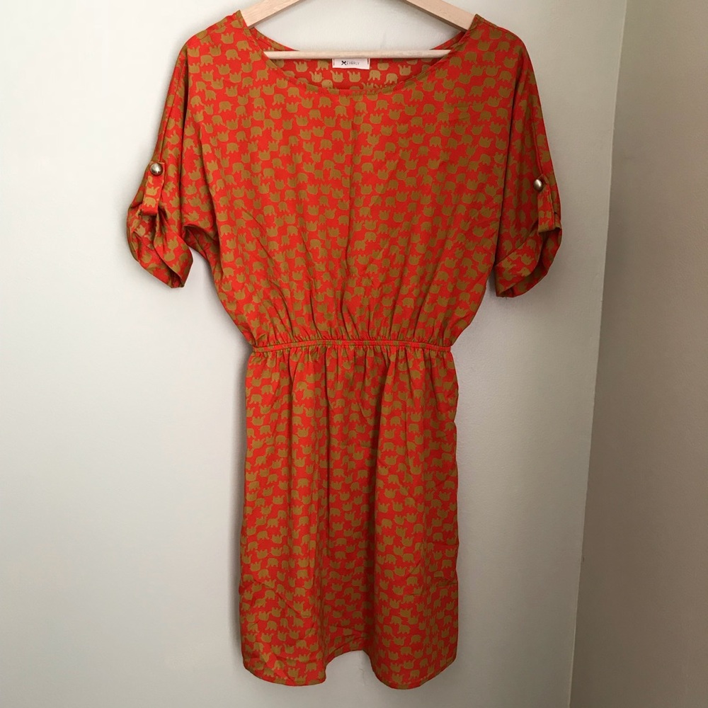 Anthropologie | elephant print dress | S